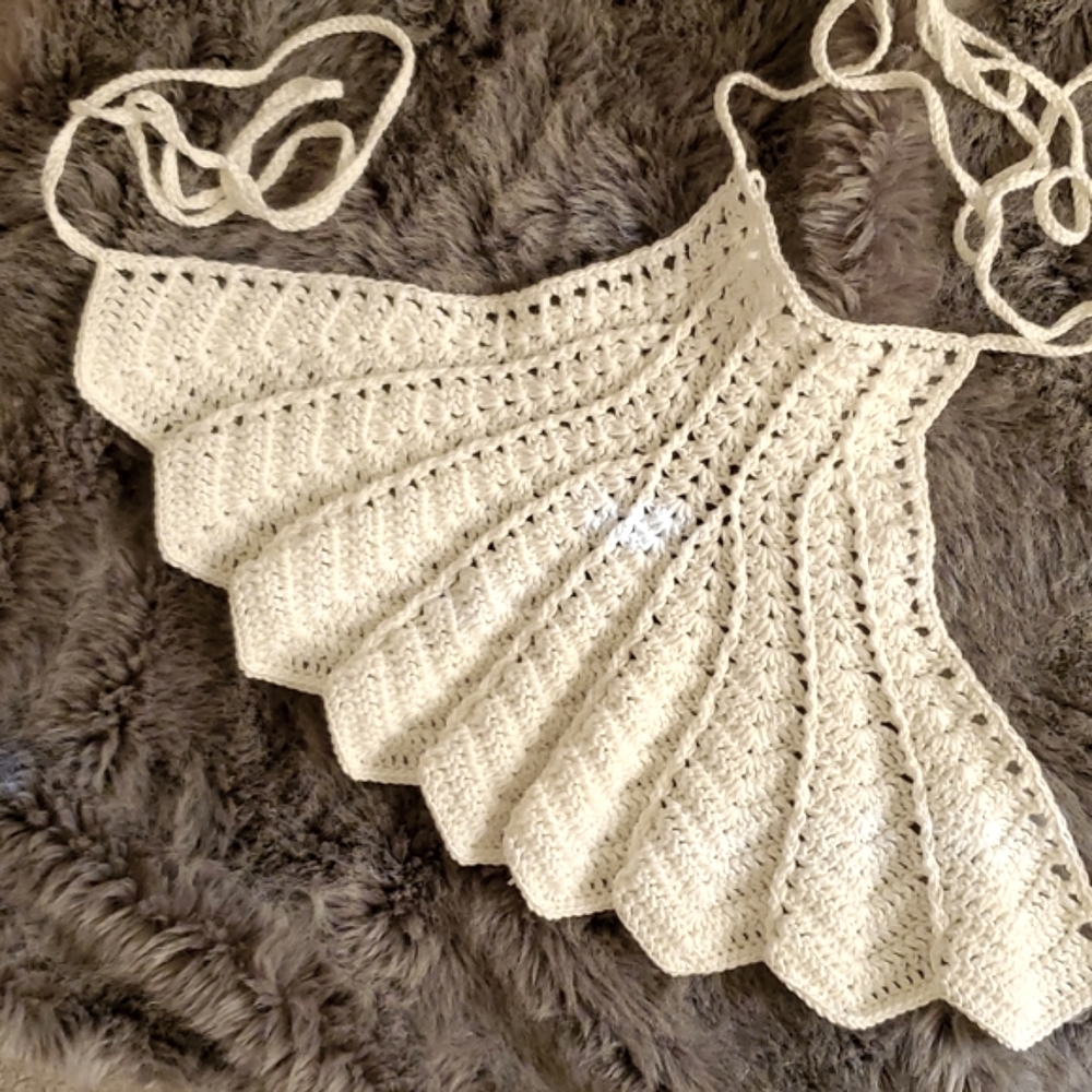 Hand-made crocheted top